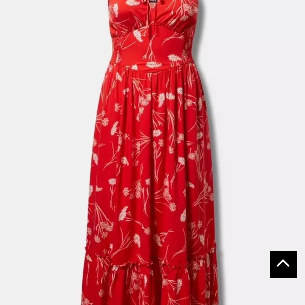 Torrid Red Floral Maxi Dress